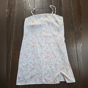 Forever 21 Floral Slip Dress - Cream and Pink